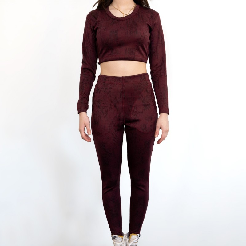 Leggings for Women - Dark Red