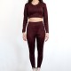 Leggings for Women - Dark Red